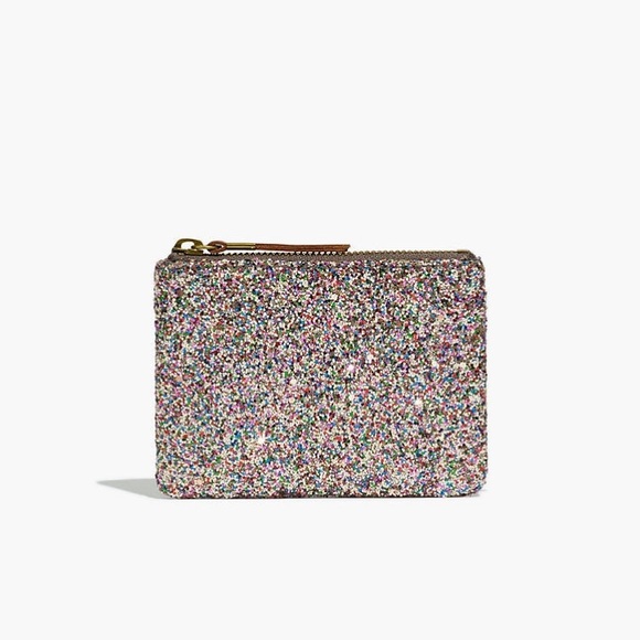 Madewell Handbags - Madewell Leather Pouch Wallet in Glitter